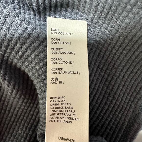 We The Free Womens Waffle Knit Top Slouchy‎ Oversized Size XS Blue OB1169470 - Picture 5 of 5